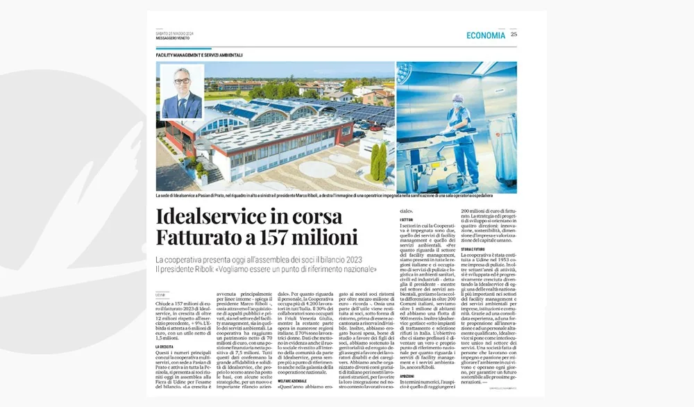 Idealservice Bilancio 2023 - Parlano di noi